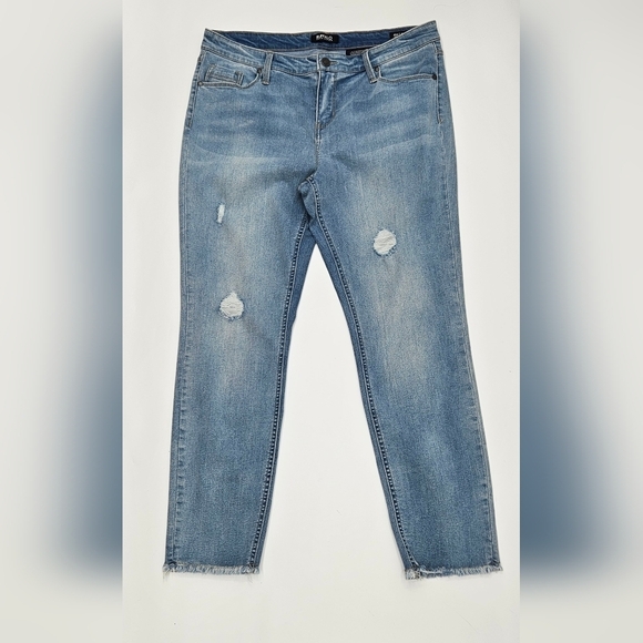 Buffalo‎ David Bitton Jess Rip & Repair Mid Rise Skinny Jeans Size 31 - Picture 1 of 11